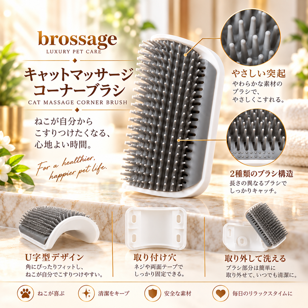 キャットマッサージ コーナーブラシ