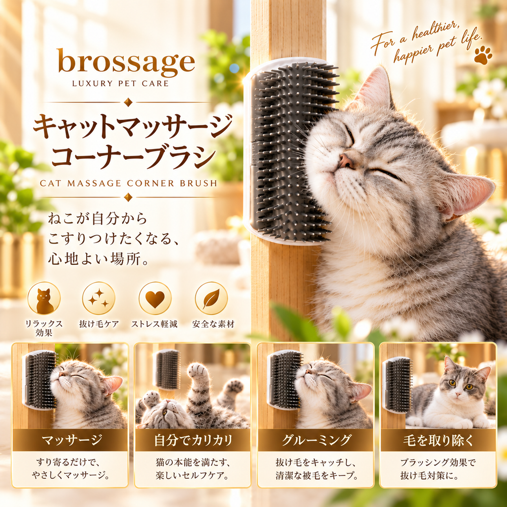 キャットマッサージ コーナーブラシ