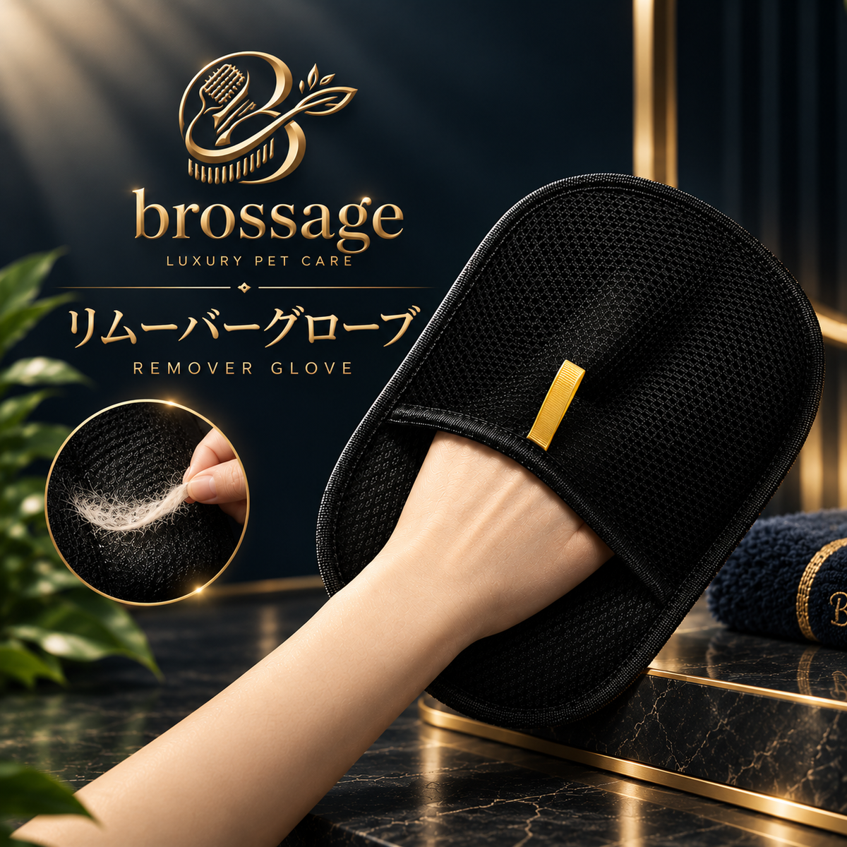 ペットヘア リムーバーグローブ